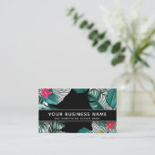 Carte De Rendez-vous Jungle Feuille Tropical Moderne Élégant Profession (Debout devant)