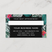 Carte De Rendez-vous Jungle Feuille Tropical Moderne Élégant Profession (Dos)