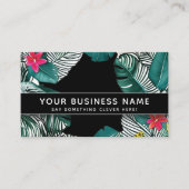 Carte De Rendez-vous Jungle Feuille Tropical Moderne Élégant Profession (Devant)