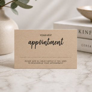 Carte De Rendez-vous Kraft Rustique Rappel de style minimaliste moder