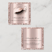Carte De Rendez-vous Lashes Extension maquillage Artiste Beauté Rose Pa (Devant / Derrière)