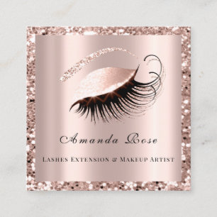 Carte De Rendez-vous Lashes Extension maquillage Artiste Beauté Rose Pa