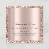 Carte De Rendez-vous Lashes Extension maquillage Artiste Beauté Rose Pa (Dos)