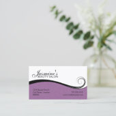 Carte De Rendez-vous Lavande élégante de salon de remous (Debout devant)