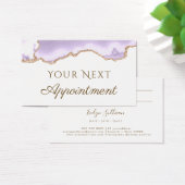 Carte de rendez-vous lavande violet Agate (Bureau)