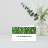 Carte De Rendez-vous Lawn Care Green White Combined Thank You & (Devant)