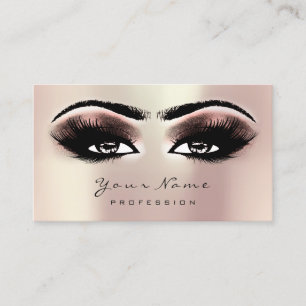 Carte De Rendez-vous Le maquilleur rose de parties scintillantes d'or