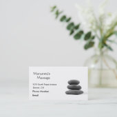 Carte De Rendez-vous Le massage lapide la photo (Debout devant)