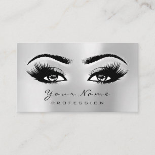 Carte De Rendez-vous Le sourcil de maquillage fouette le prochain gris