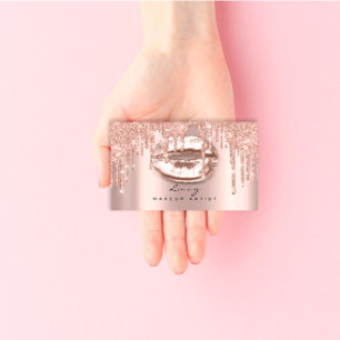 Carte De Rendez-vous Lèvres personnalisées Parties scintillant de maqui