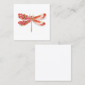 Carte De Rendez-vous libellule de fleurs avec sakura de bijoux (Devant / Derrière)