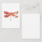 Carte De Rendez-vous libellule de fleurs avec sakura de bijoux (Devant / Derrière)