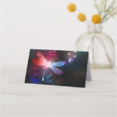 Carte De Rendez-vous libellule rouge brillante (Dos)