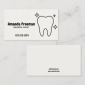 Carte De Rendez-vous Ligne de dent mousseuse mignonne Art Dentiste pédi (Devant / Derrière)