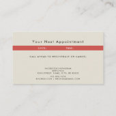 Carte De Rendez-vous Ligne Minimale Face Pastel Fleurs Business Chic (Dos)