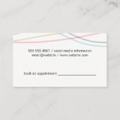 Carte De Rendez-vous Lignes colorées / Nomination (Dos)