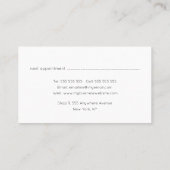 Carte De Rendez-vous Line Art Ink Modern Native Artisan Business (Dos)