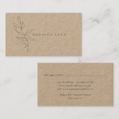 Carte De Rendez-vous Line Art Ink Moderne Artiste Autochtone Appoi d'af (Devant / Derrière)