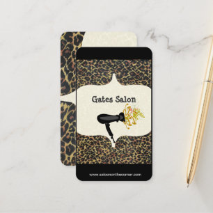 Carte De Rendez-vous Liste de cheveux Beauté Salon Spa Empreinte de léo