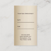 Carte De Rendez-vous Liste de cheveux Gold Striped Black Damask Rendez- (Dos)