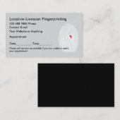 Carte De Rendez-vous Localisation Services d'impression des doigts mobi (Devant / Derrière)