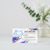 Carte De Rendez-vous Logo de bicyclette | Pièces et services de vélos (Debout devant)