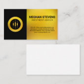 Carte De Rendez-vous Logo de chandeliers en or (Devant / Derrière)