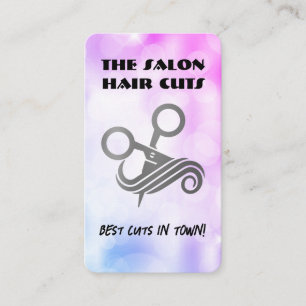 Carte De Rendez-vous Logo de ciseaux à cheveux Salon de beauté