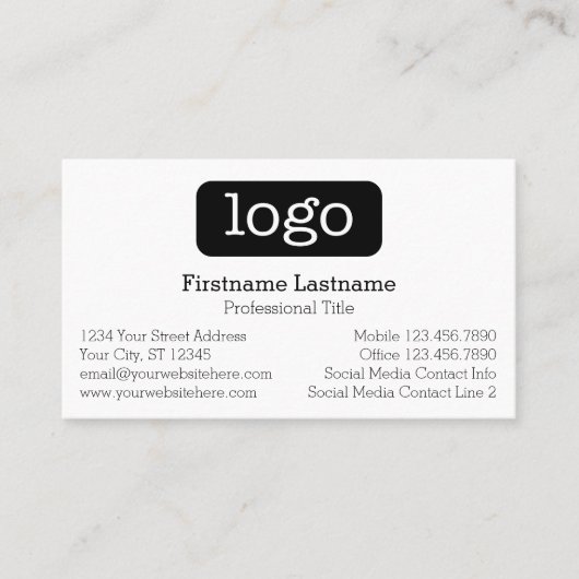 Carte De Rendez-vous Logo de conception d'entreprise de base 7 jours (Devant)