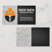 Carte De Rendez-vous Logo de construction | Entrepreneur de collier ble (Devant / Derrière)