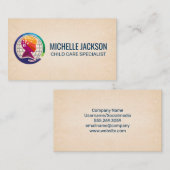 Carte De Rendez-vous Logo de garde d'enfants | Éducation en santé (Devant / Derrière)