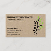 Carte De Rendez-vous Logo de la colonne vertébrale de la nature Chiropr (Devant)