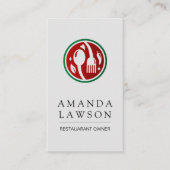 Carte De Rendez-vous Logo de la cuillère à fourche (Devant)