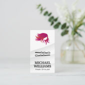 Carte De Rendez-vous Logo de la femme | Épingles de cheveux (Debout devant)