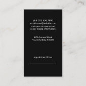 Carte De Rendez-vous Logo de la femme | Épingles de cheveux (Dos)