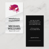 Carte De Rendez-vous Logo de la femme | Épingles de cheveux (Devant / Derrière)