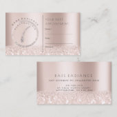Carte De Rendez-vous Logo de la Parties scintillant d'électrolyse Rose  (Devant / Derrière)