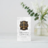 Carte De Rendez-vous Logo de l'échelle de justice | Droit (Debout devant)