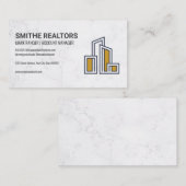 Carte De Rendez-vous Logo de l'immeuble urbain moderne (Devant / Derrière)