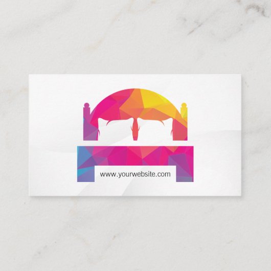 Carte De Rendez-vous Logo de lit (Dos)