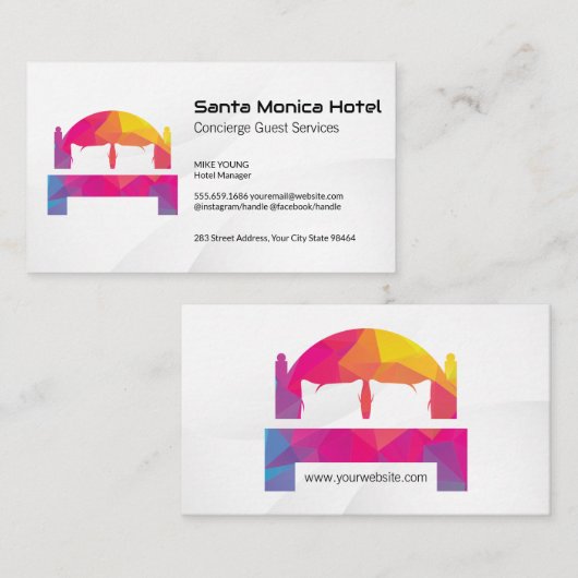 Carte De Rendez-vous Logo de lit (Devant / Derrière)