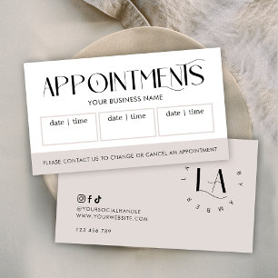 Carte De Rendez-vous Logo de salon ou spa avec police Serif moderne Tau