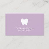 Carte De Rendez-vous Logo dentaire dentiste Plaque Purple Bureau dentai (Devant)
