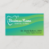 Carte De Rendez-vous Logo dentaire moderne Courbes vertes Soins dentair (Devant)