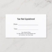 Carte De Rendez-vous Logo dentaire Sage Green Dentist Nomination (Dos)