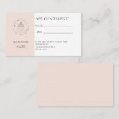 Carte De Rendez-vous Logo d'entreprise rose moderne (Devant / Derrière)