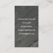 Carte De Rendez-vous Logo des biens immobiliers | Marbre noir (Dos)