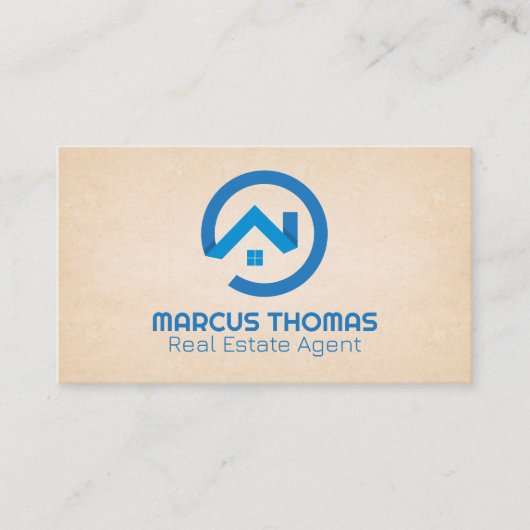 Carte De Rendez-vous Logo du convertisseur bleu | Propriétés (Devant)