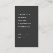 Carte De Rendez-vous Logo du pilier (Dos)