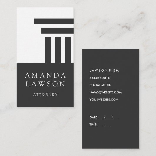 Carte De Rendez-vous Logo du pilier (Devant / Derrière)